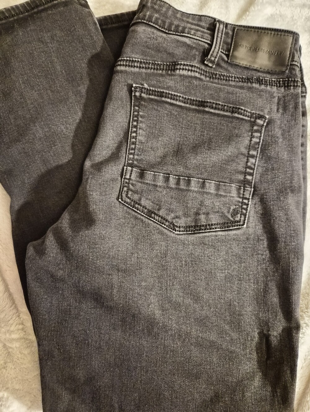 Silver Jeans Machray Mens Classic Fit Straight Leg Jeans 36 x 30 Charcoal Black